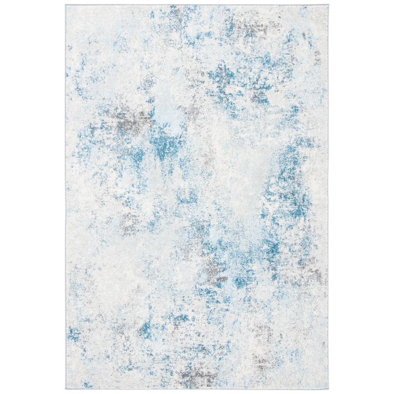 SAFAVIEH Tulum Ilze Modern Abstract Rug - Ivory/Blue - 6' x 9'