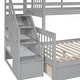 preview thumbnail 25 of 44, 3 IN 1 Twin over Full L-Shaped Bunk Bed with Ladder, Staircase and 3 Drawers