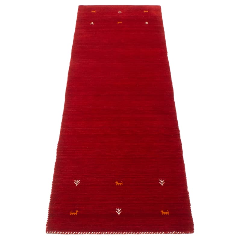 Kashkuli Gabbeh Red Rug 2'8" x 9'8" - 2'8 x 9'8