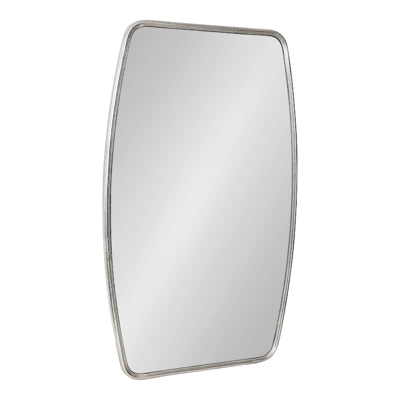 Kate and Laurel Caskill Barrel-shaped Framed Wall Mirror - 20x32 - Silver