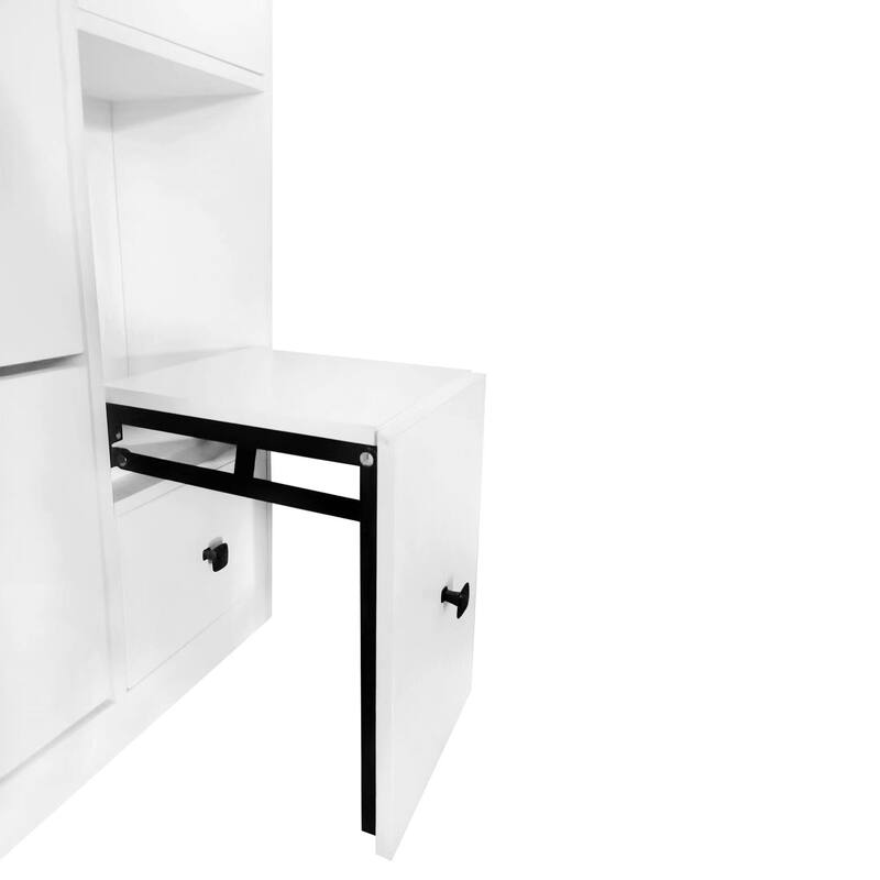 Thin Shoe Cabinet for Hallway with 3 Flip Storage Drawers, Entryway Freestanding Shoe Organizer Rack with Pull-Down Seat