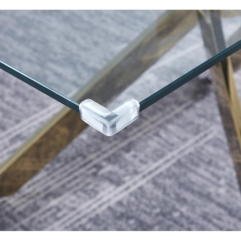 Rectangular Tempered Glass Dining table