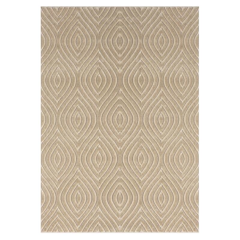 Sevita Modern Trellis Indoor/Outdoor Area Rug - 7'10" x 9'10" - Beige