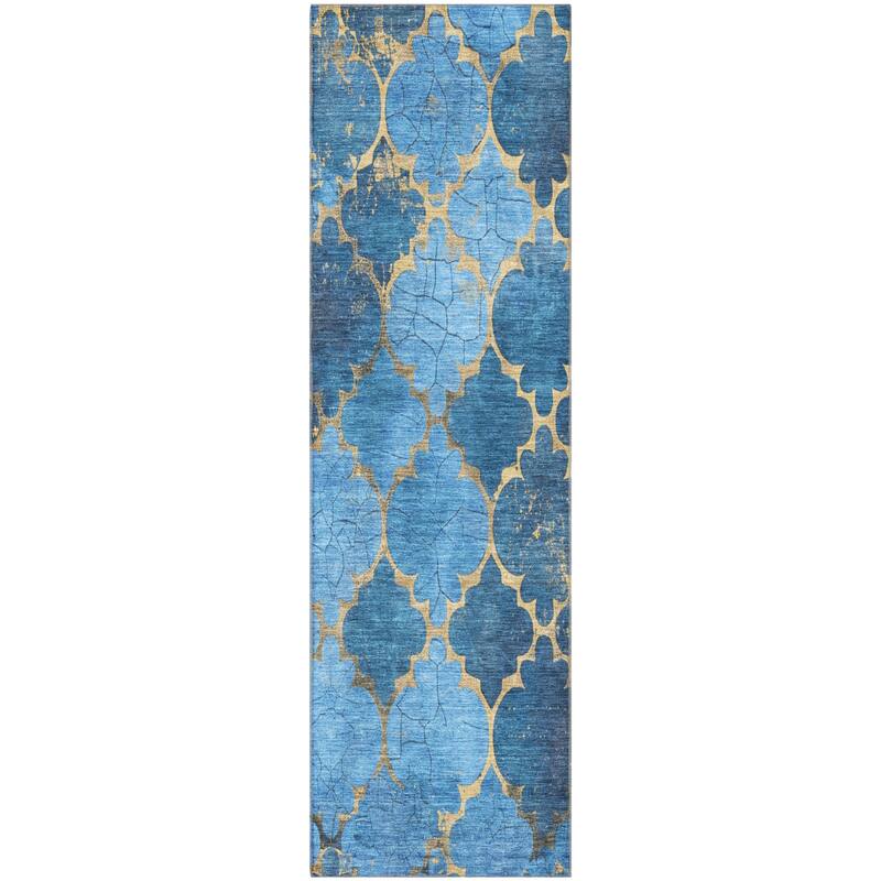 Premium Washable Super Soft Modern Trellis Mayfield Rug