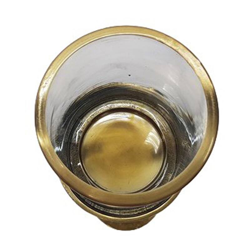 Candle Holders Set of 2 - Silver Metal Pillar, 30/21" - 30.0"