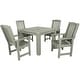 preview thumbnail 16 of 20, Lehigh 5-Piece Outdoor Dining Set - 42" x 42" Table, Dining-height Eucalyptus