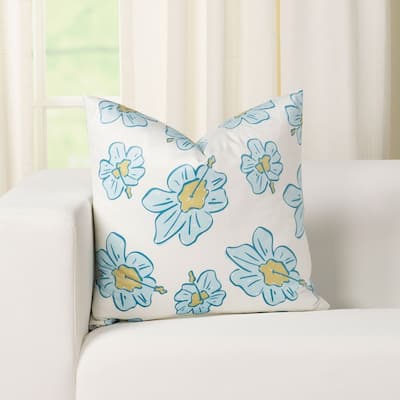 Waikiki Floral Printed Plush Throw Pillow