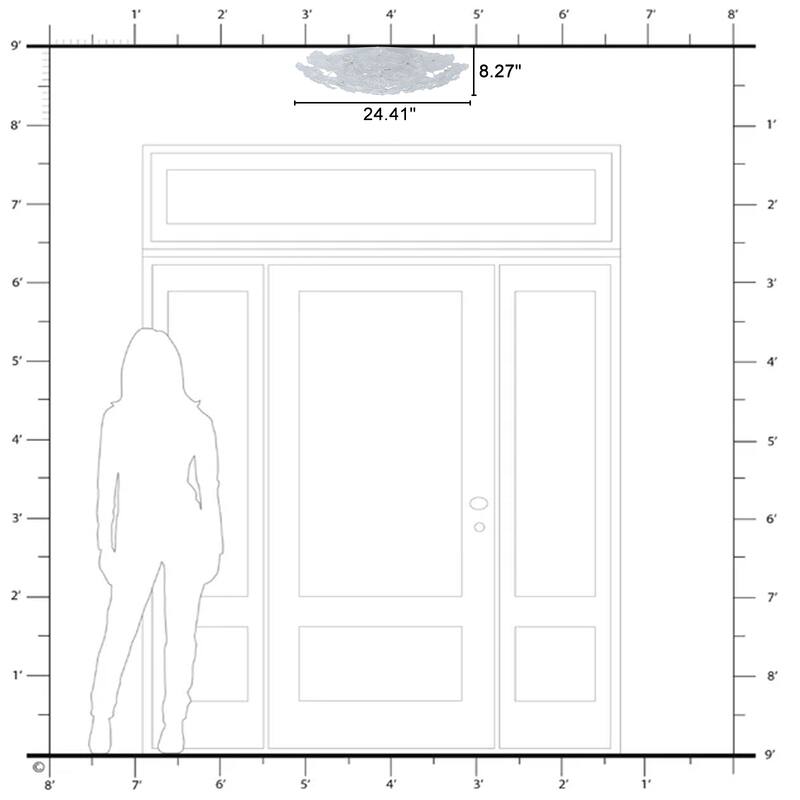 LED Flush Mount Ceiling Light with Clear and Frosted Glass Petal Design