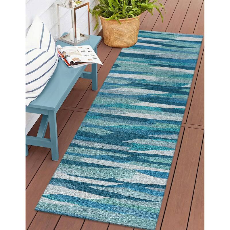 Liora Manne Capri Cloud Indoor/Outdoor Rug Aruba - 2' x 8' Runner - Aruba
