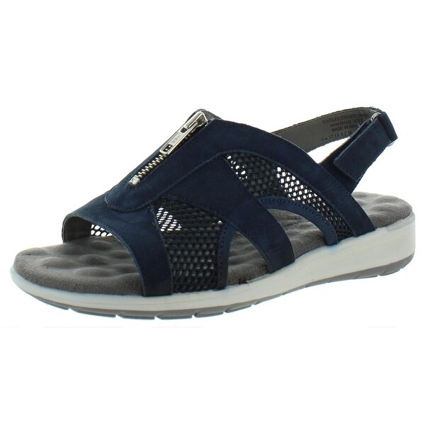 extra wide navy blue sandals