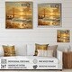 preview thumbnail 4 of 14, Designart "Yellow White Sunset Golden Gate Bridge San Francisco" San Francisco Framed Wall Art Industrial Wall Decor Art