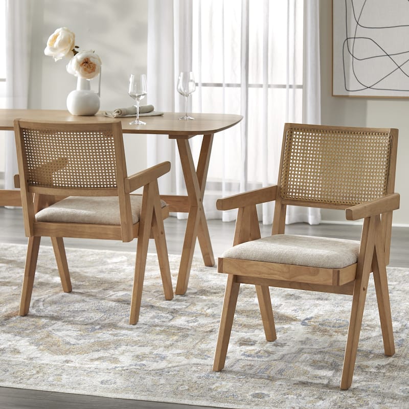 Lifestorey Baywood Solid Wood Dining Armchair (Set of 2) - Set of 2