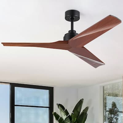 52" Lowe Profile Black Ceiling Fan without Light