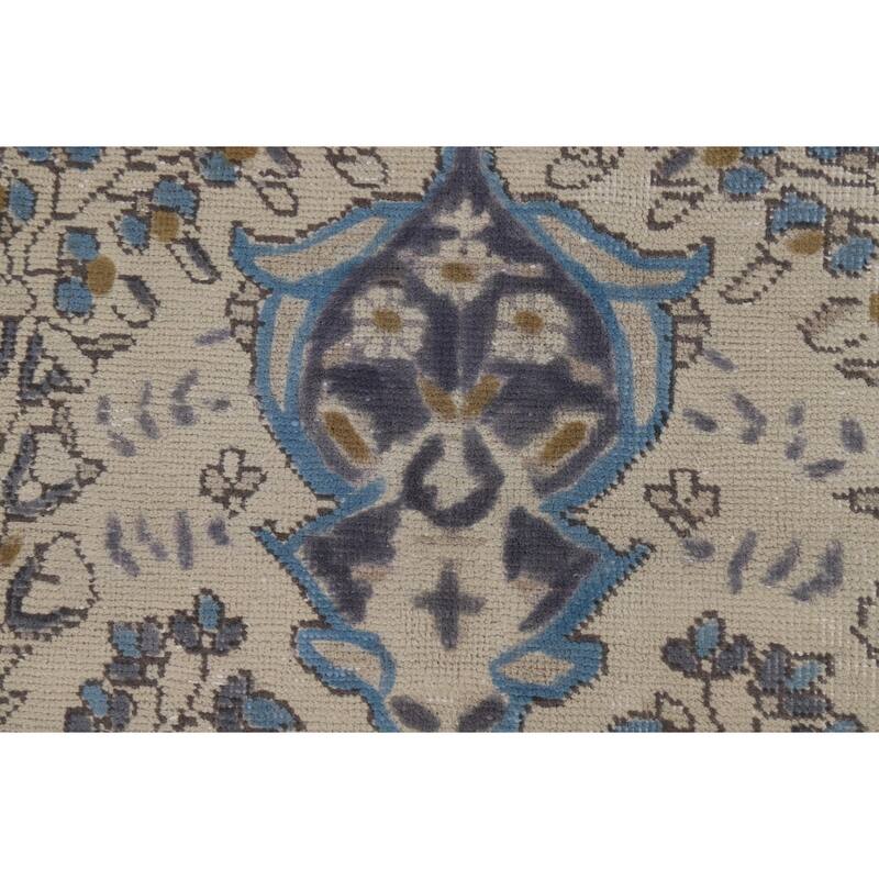 Floral Tabriz Persian Area Rug Hand-Knotted Bedroom Wool Carpet - 6'7"x 9'7"