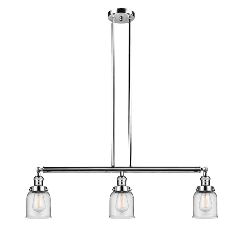 Innovations Lighting Small Bell 3 Light 38" Wide Linear Chandelier