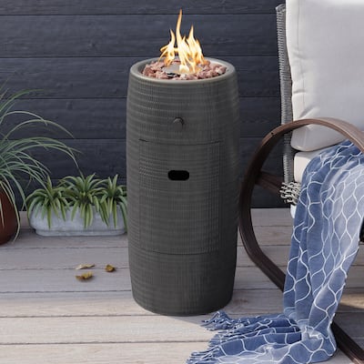 COSIEST 11-inch Outdoor Patio Portable Propane Fire Pit Column, 15,000BTU