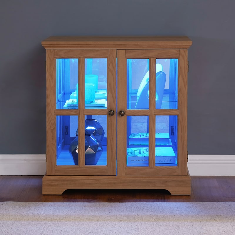 LED Curio Display Cabinet with Adjustable Shelves