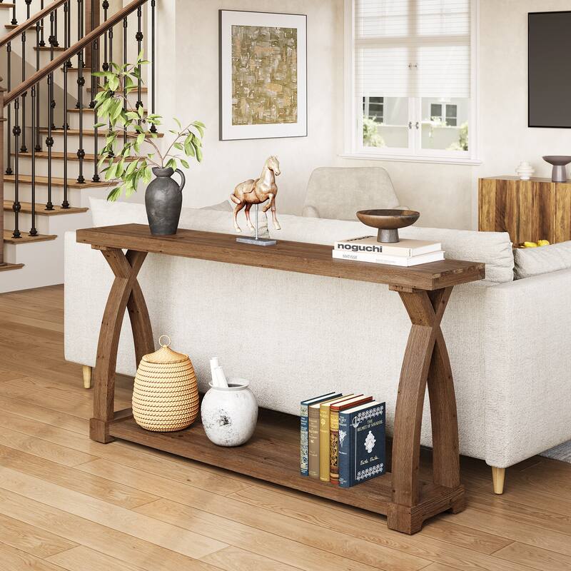 63" Solid Wood Entryway Table