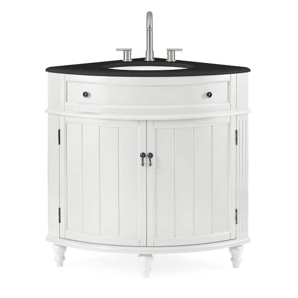slide 2 of 25, 24-inch Benton Collection Triadsville Slim Corner Bathroom Sink Vanity