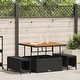 preview thumbnail 1 of 39, vidaXL 3/4 Piece Garden Dining Set with Cushions Black Poly Rattan Acacia