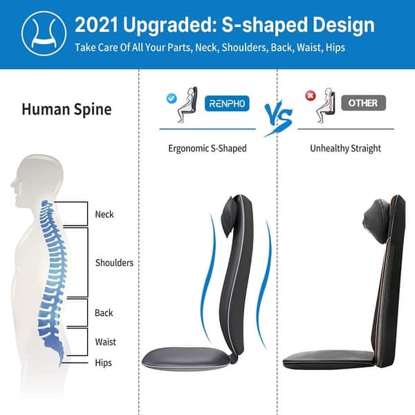 vibrating underwear Back Massager, S-Shaped Shiatsu Neck Massage Seat Cushion with Heat,  Vibration - Bed Bath & Beyond