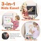 preview thumbnail 6 of 8, Costway 3-in-1 Art Easel for Kids with Magnetic Chalkboard & - See Details