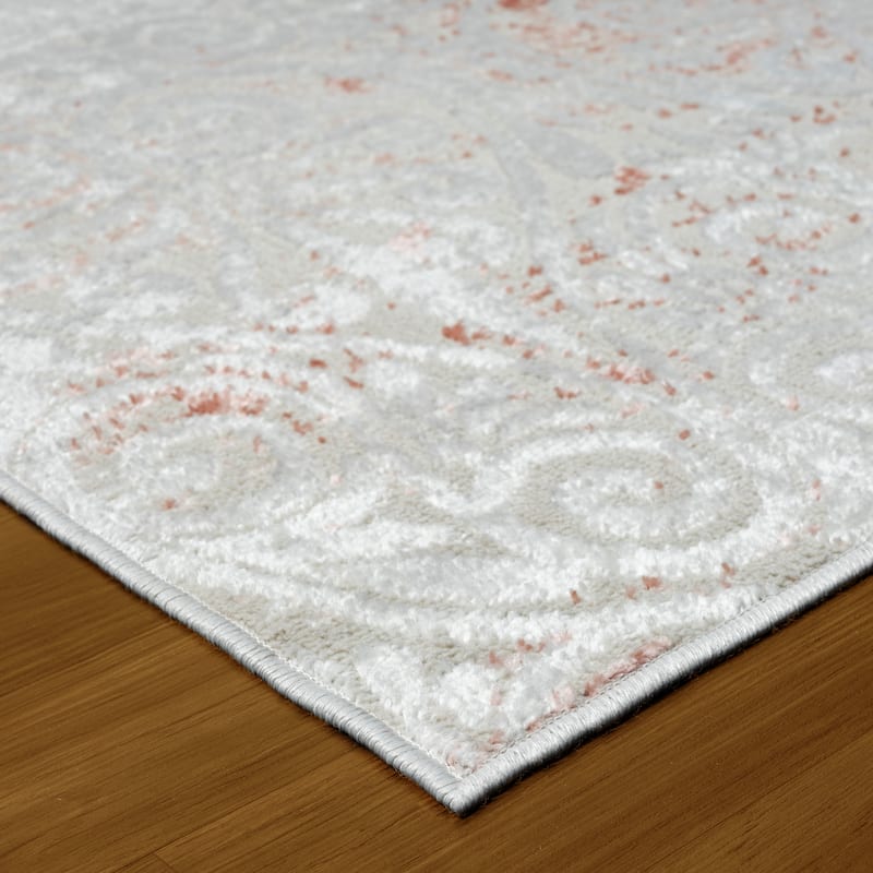 Sevita Causal Coral Pink Floral/Botanical Rug