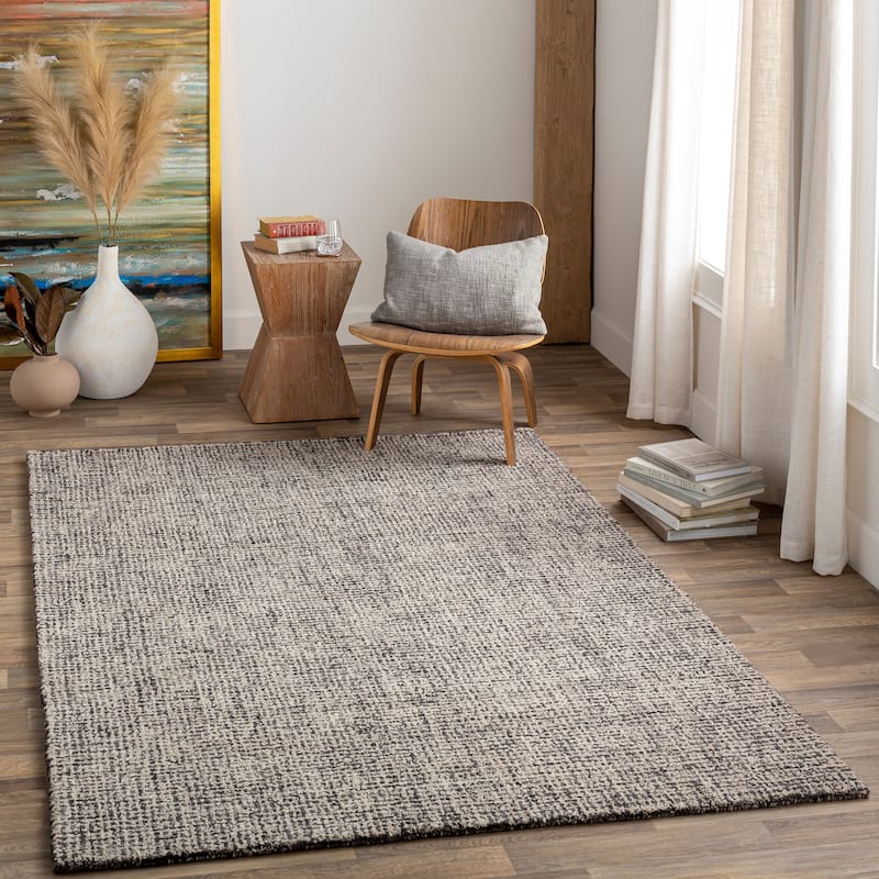 Carson Carrington Brejning Wool Handmade Area Rug - Charcoal - 8' x 10'