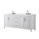 Option White / White Quartz Top / Matte Black Hardware