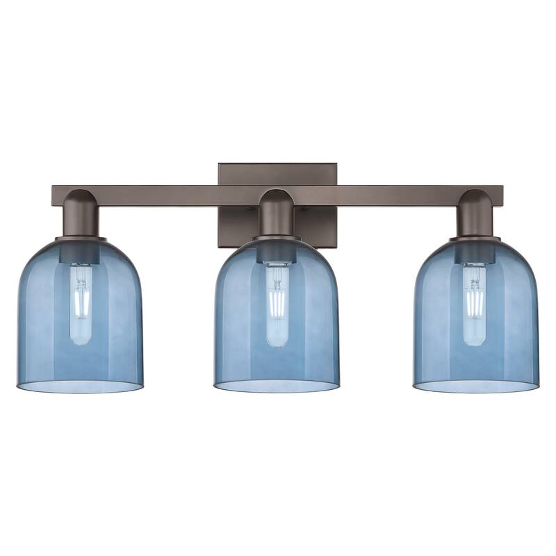 Innovations Lighting Endless Possibilities Arcadia - Bella - 3 Light 25" Bath Vanity Light - Blue/Oil Rubbed Bronze