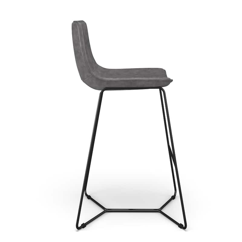 Madison Vegan Leather Bar Height Stools (Set of 2)