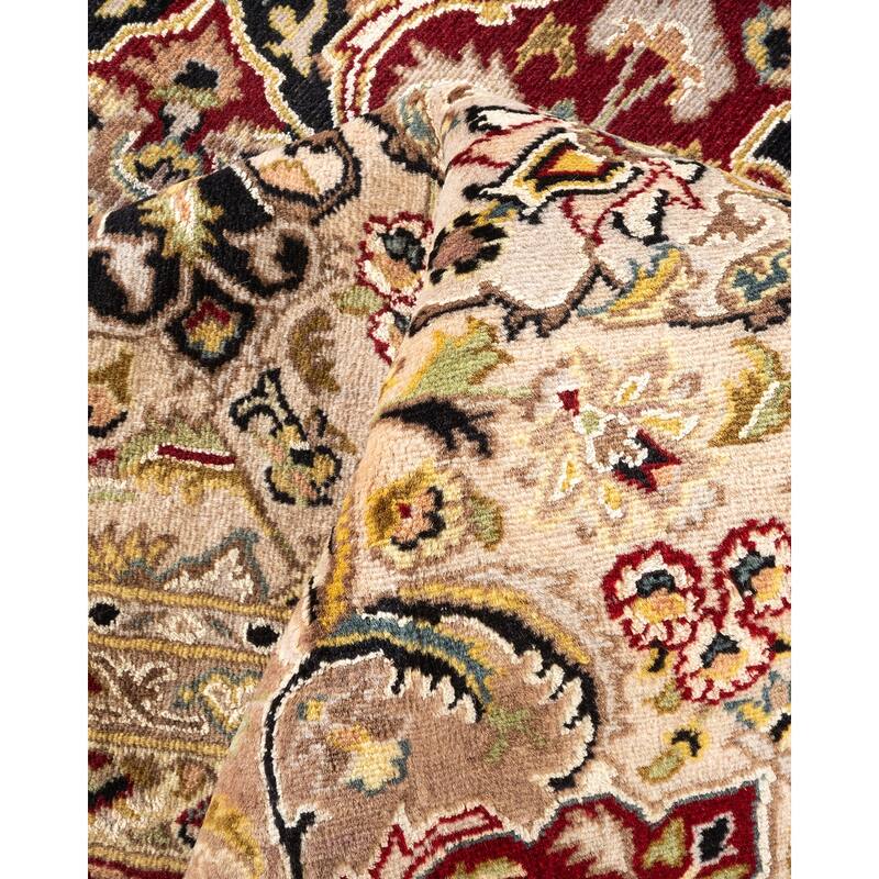 Overton Hand Knotted Wool Vintage Inspired Traditional Mogul Black Area Rug - 9 x 12