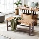 preview thumbnail 3 of 6, 37.4" Rattan Bench With Wood Legs For Entryway