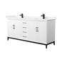 Option White / Carrara Cultured Marble Top / Matte Black