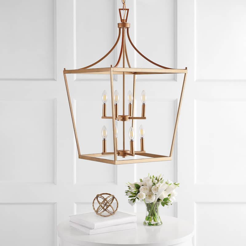 SAFAVIEH Vallor 8Lt Pendant - 20"x20"x37.5-109.5" - 20"W x 20"D x 110"H