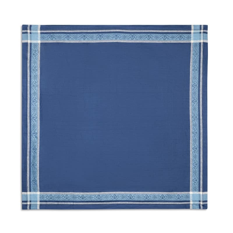 French Home Linen 71" x 124" Astra Tablecloth - Shades of Blue