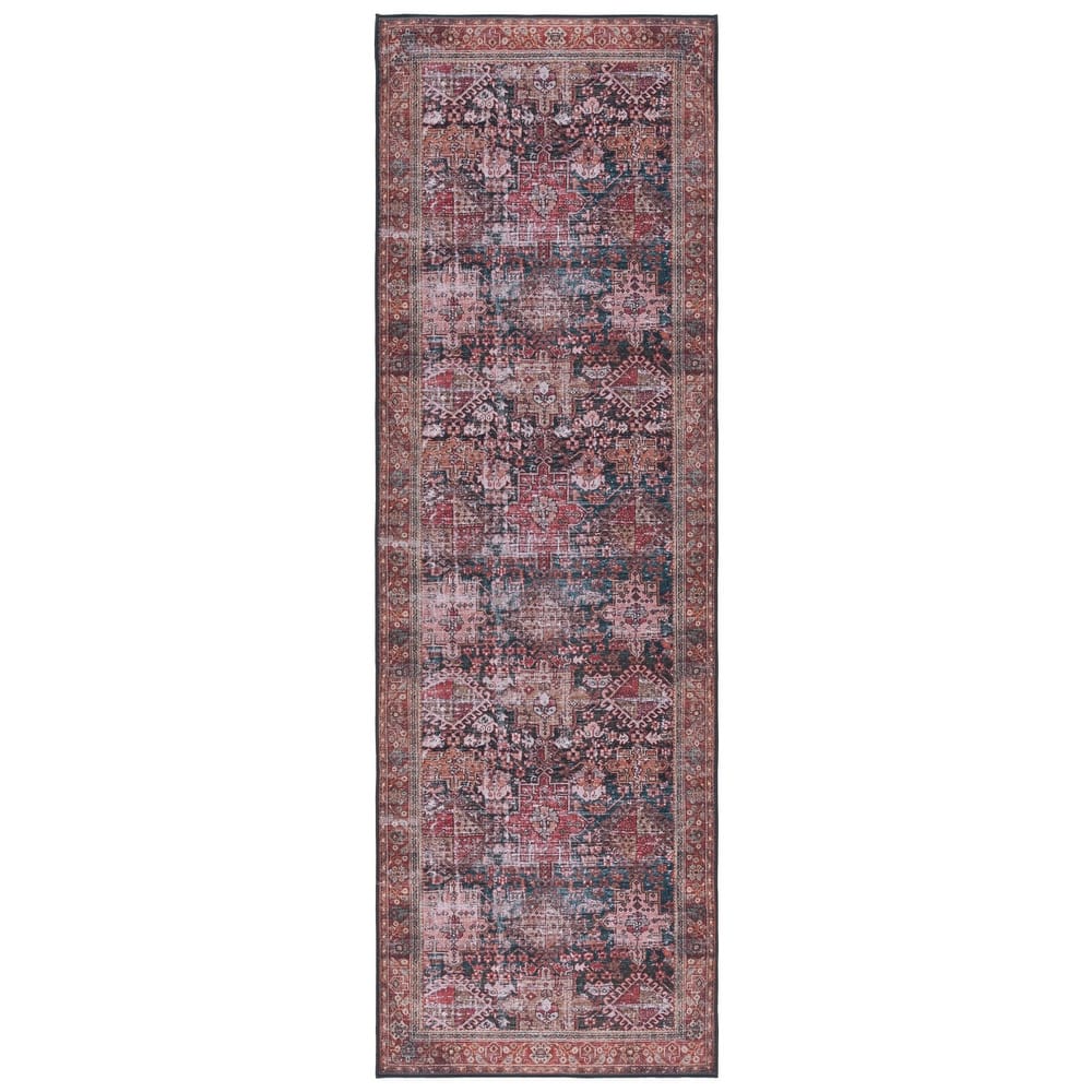 SAFAVIEH Tucson Machine Washable Slip Resistant Gena Oriental Rug