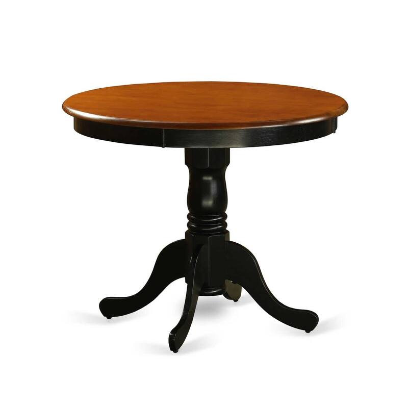 HomeStock 5-Piece Black Finish Solid Wood Top Dining table with 4 Chairs with Slat Back