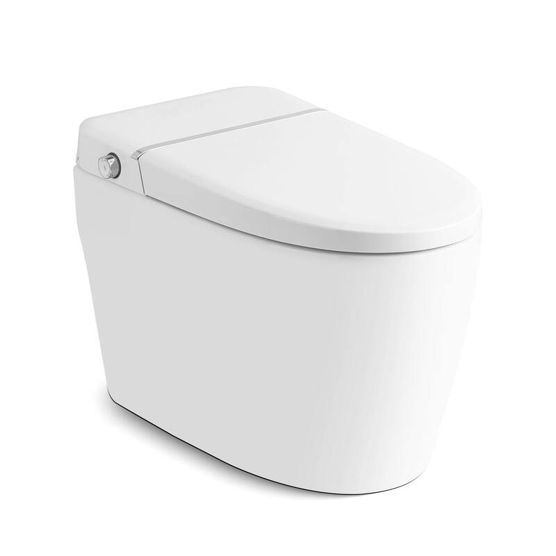 PROOX Smart Toilet, Bathroom One Piece Bidet Toilet with Warm Water,Dual Auto Flush,Foot Sensor Operation - Foot Sensor