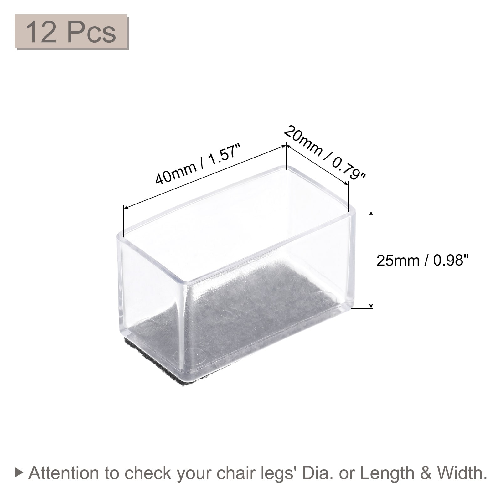 Rectangular chair hotsell leg cover