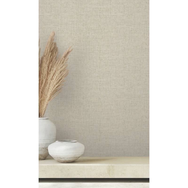Clarkson Beige Woven Wallpaper