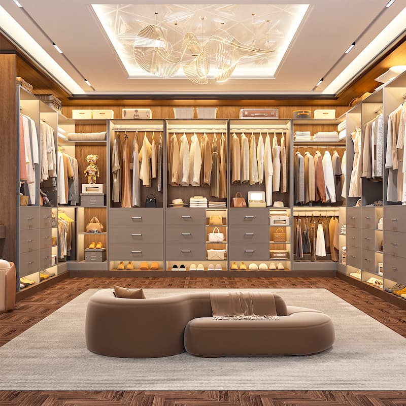 Cimly Set of 3 Freestanding Corner Closet System, Space-saving Closet Organizer for Walk-in/ Reach-in Closet