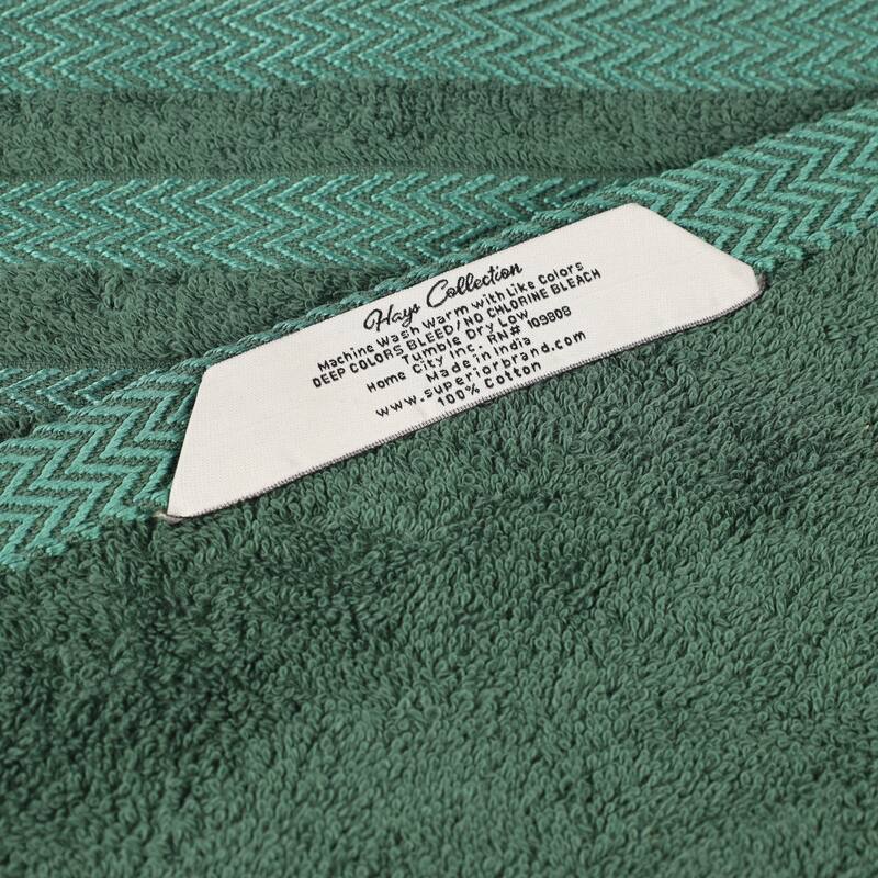 Superior Hays Cotton Absorbent Medium Weight Bath Towels, Set of 2