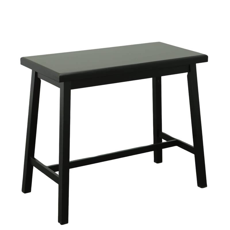 Solid Rectangular Bar Table With Rubbed Edges - 42" - Antique Black