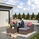 preview thumbnail 8 of 12, 5-Piece Patio Furniture Set, Weather Patio Set - PE Wicker