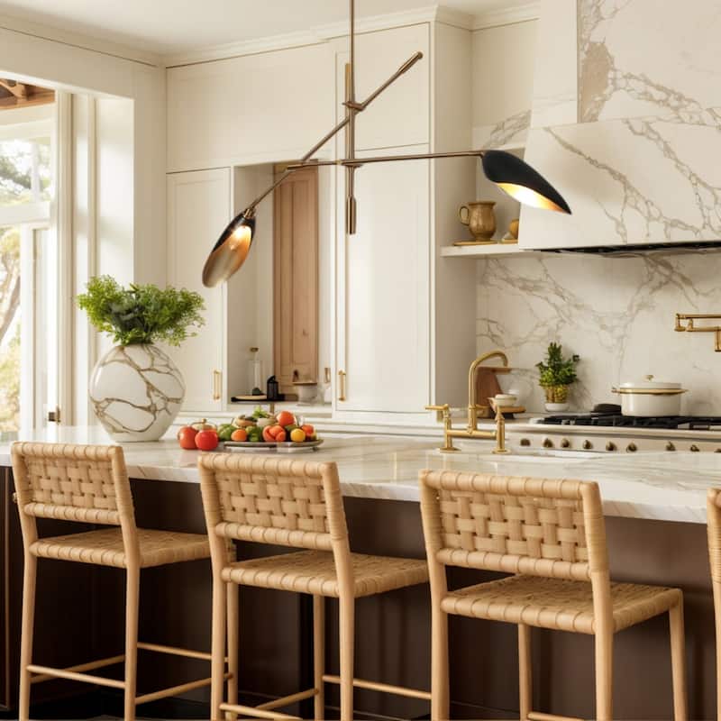 Modern Multi-Light Large Black Gold Sputnik Chandelier Metal Pendant Lights for Dining Room