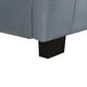preview thumbnail 10 of 9, Twin Size Velvet Platform Bed with Pull-out Cord Twin Size Trundle, Upholstered Bed with Wooden Support Legs, Grey