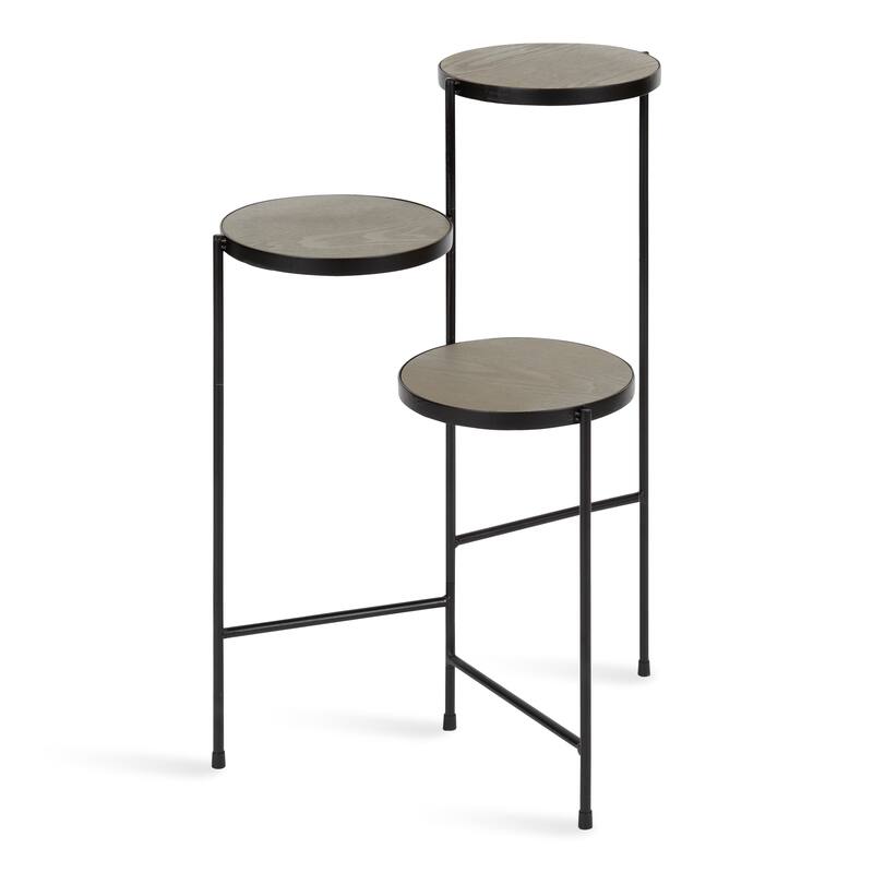 Kate and Laurel Fields Tri-Level Metal Plant Stand - 10x10x30