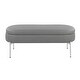 preview thumbnail 5 of 5, 48"L Chloe Contemporary/Glam Bench in Chrome Metal and Faux Leather with Flip-Top Lid and Multi-Use Design