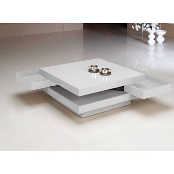 White lacquer coffee table discount